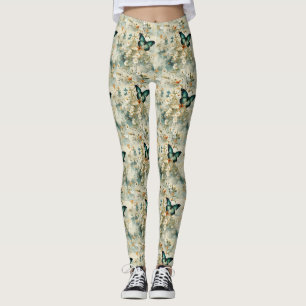 Kleurrijke Vlinders en Bloemen (6) Leggings