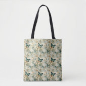 Kleurrijke  Vlinders en Bloemen (6) Tote Bag (Voorkant)