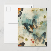 Kleurrijke  Vlinders en Bloemen (7) Briefkaart (Voorkant / Achterkant)
