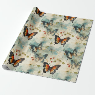 Kleurrijke Vlinders en Bloemen (7) Cadeaupapier
