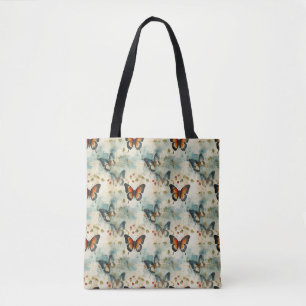 Kleurrijke  Vlinders en Bloemen (7) Tote Bag