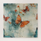 Kleurrijke Vlinders en Bloemen (9) Legpuzzel (Verticaal)