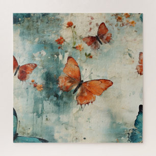 Kleurrijke  Vlinders en Bloemen (9) Legpuzzel