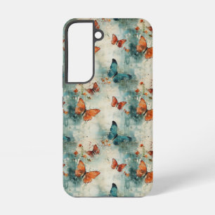 Kleurrijke  Vlinders en Bloemen (9) Samsung Galaxy Hoesje