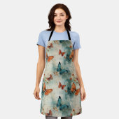 Kleurrijke Vlinders en Bloemen (9) Schort (Gedragen)