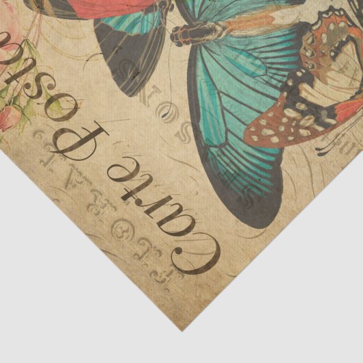 , kleurrijke vlinders en moth French Tissuepapier (Detail)