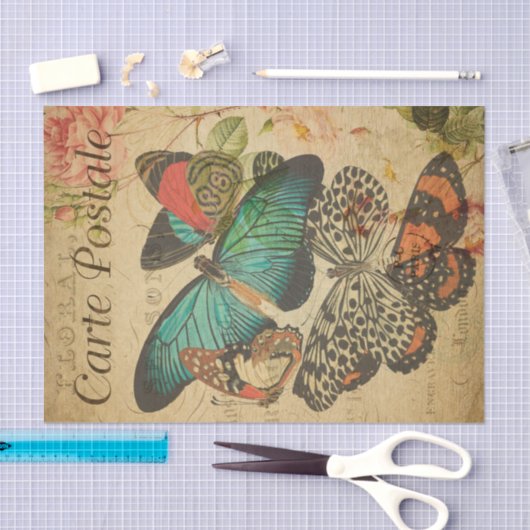 , kleurrijke vlinders en moth French Tissuepapier (Craft)