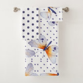 Kleurrijke vlinders en Stippen Bad Handdoek (Insitu)