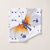 Kleurrijke vlinders en Stippen Bad Handdoek (Wasdoekje)