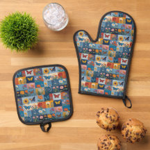 Kleurrijke Vlinders En Wilde Bloemen Patchwork