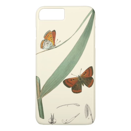 Kleurrijke Vlinders Fladderen Rond een Blad Case-Mate iPhone Case (Achterkant)