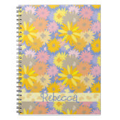 Kleurrijke Vlinders in de Bloemen Gepersonaliseerd Notitieboek (Voorkant)