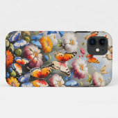 Kleurrijke vlinders in de tuin Case-Mate iPhone case (Achterkant (horizontaal))