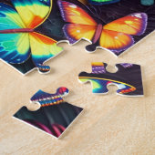 Kleurrijke Vlinders in een Magisch Bos Legpuzzel (Zijkant)