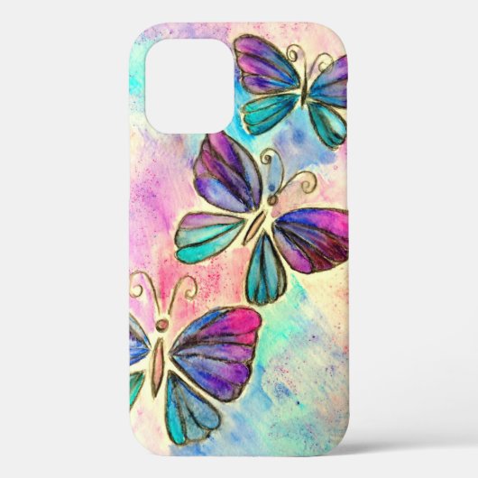 Kleurrijke Vlinders iPhone Case (Achterkant)