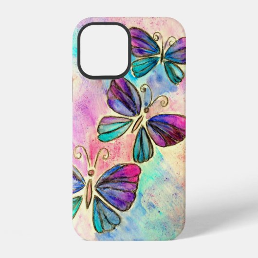 Kleurrijke Vlinders iPhone Case Hoesje (Achterkant)