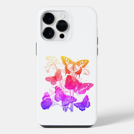 kleurrijke vlinders iPhone hoesje (Achterkant)