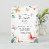 Kleurrijke vlinders Juffrouwenfeestje Kaart (Staand voorkant)