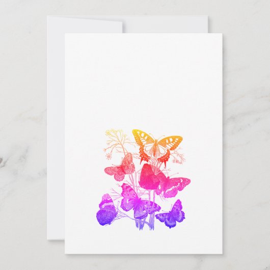  kleurrijke vlinders kaart (Voorkant)