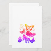  kleurrijke vlinders kaart (Voorkant / Achterkant)