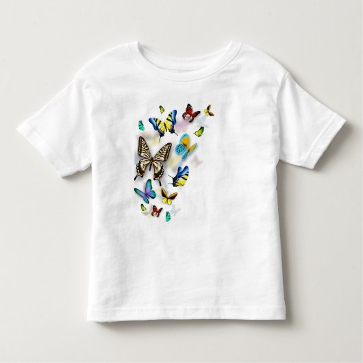 kleurrijke vlinders kinder shirts (Voorkant)