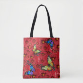 Kleurrijke Vlinders met Eigen Merk Tote Bag (Voorkant)