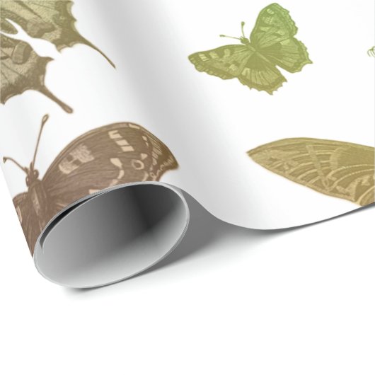  kleurrijke vlinders motten insecten cadeaupapier (Rol Hoek)