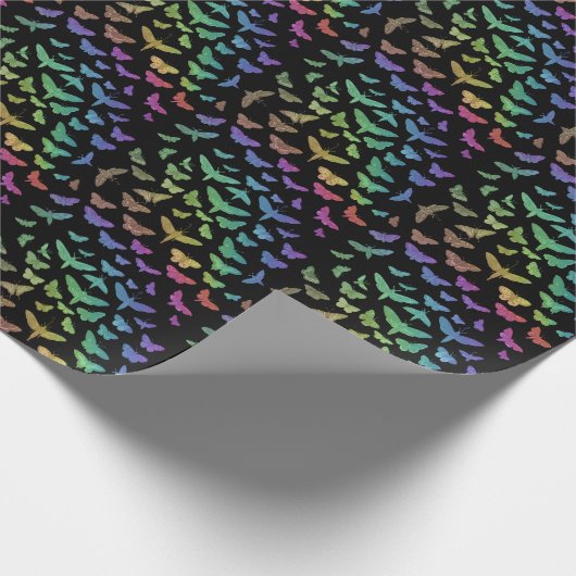  kleurrijke vlinders motten insecten cadeaupapier (Hoek)