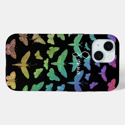 kleurrijke vlinders motten insecten Case-Mate iPhone case (Achterkant (horizontaal))