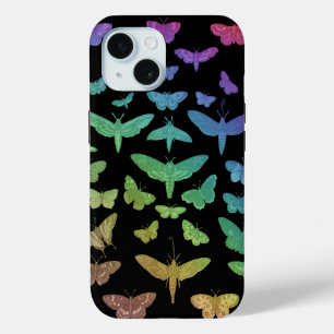 kleurrijke vlinders motten insecten iPhone 15 case