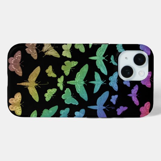  kleurrijke vlinders motten insecten Case-Mate iPhone case (Achterkant (horizontaal))