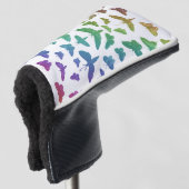  kleurrijke vlinders motten insecten golfheadcover (3/4 voorkant)