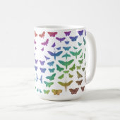 kleurrijke vlinders motten insecten koffiemok (Voorkant rechts)