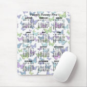 Kleurrijke Vlinders Ontwerp 2025 Kalender Muismat (Met muis)