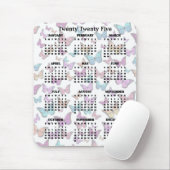 Kleurrijke Vlinders Ontwerp 2025 Kalender Muismat (Met muis)