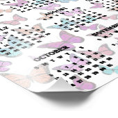 Kleurrijke Vlinders Ontwerp 2025 Kalender Poster (Hoek)