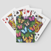 Kleurrijke vlinders op bladeren pokerkaarten (Achterkant)