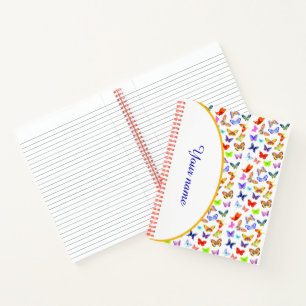 Kleurrijke vlinders op maat notitieboek