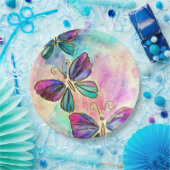 Kleurrijke Vlinders Papieren Borden Papieren Bordje (Feest)