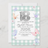 Kleurrijke Vlinders Plaid 18e Verjaardag Kaart (Voorkant)