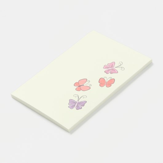 Kleurrijke Vlinders Post-it Notities Post-it® Notes (Schuin)