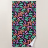 Kleurrijke Vlinders Print Strandlaken (Voorkant)