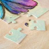 Kleurrijke Vlinders Puzzel Gift - Jouw tekst naam (Zijkant)