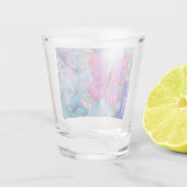 Kleurrijke Vlinders Shotglas Shot Glas (Achterkant)