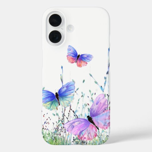 Kleurrijke Vlinders Vliegende iPhone Case (Achterkant)