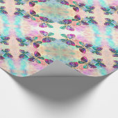 Kleurrijke Vlinders Wrapping Papier Waterverf (Hoek)