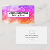 Kleurrijke vloeibare achtergrond visitekaartje (Voorkant / Achterkant)