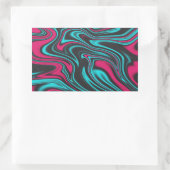 Kleurrijke vloeibare en golvende rechthoek sticker (Tas)