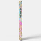Kleurrijke Vloeibare Marmer Gouden Bloemrijke Mono Case-Mate iPhone Case (Achterkant / Links)