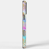 Kleurrijke Vloeibare Marmer Gouden Bloemrijke Mono Case-Mate iPhone Case (Achterkant / Rechts)